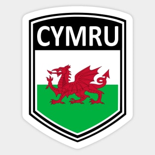 Flag Shield - Cymru Sticker